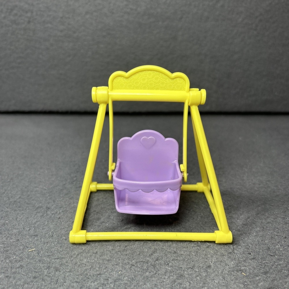 Vintage ARCO Doll‎ Swing Yellow Purple Plastic Dollhouse Nursery Toy